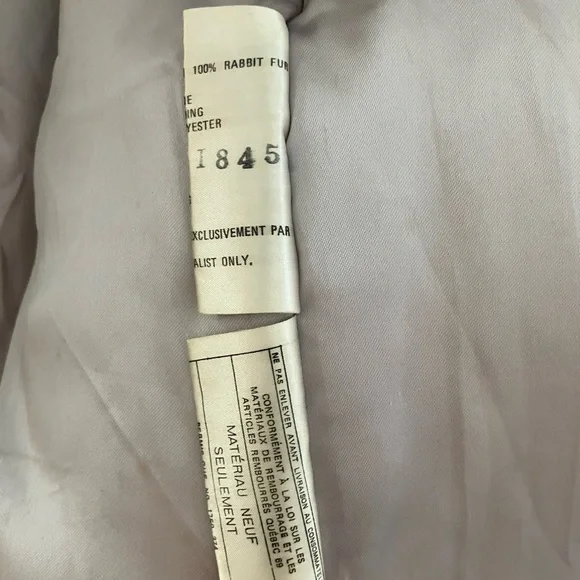 100% rabbit fur cropped jacket - Picture 4 of 5